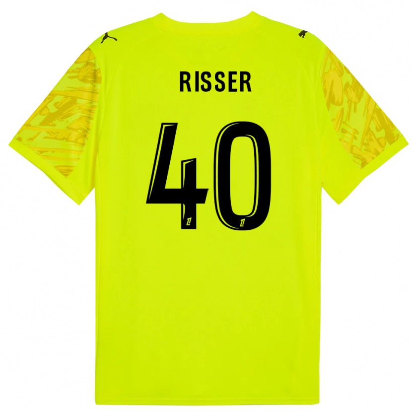 Danxen Donna Robin Risser #40 Maglia Gara Portiere Verde Fluorescente Nero 2025/26 Maglietta