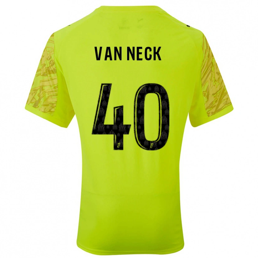 Danxen Donna Jelle Van Neck #40 Maglia Gara Portiere Verde Fluorescente Nero 2025/26 Maglietta