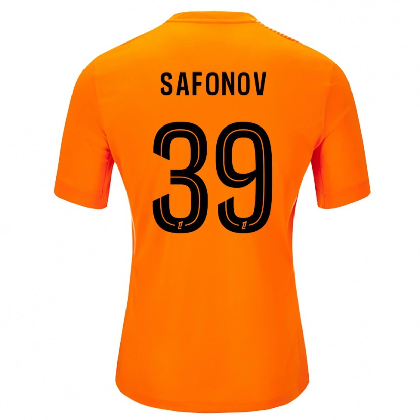 Danxen Donna Matvey Safonov #39 Maglia Gara Portiere Arancione Nero 2025/26 Maglietta