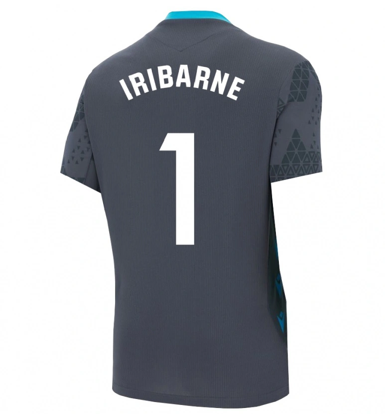 Danxen Donna Bruno Iribarne #1 Maglia Gara Portiere Grigio Scuro Nero 2025/26 Maglietta