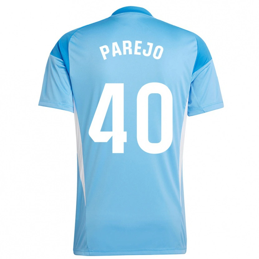 Danxen Donna Jesús Parejo #40 Maglia Gara Portiere Azzurro Cielo Bianco 2025/26 Maglietta