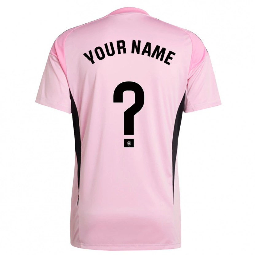 Danxen Donna Real Zaragoza Maglia Gara Portiere Rosa Chiaro Nero 2025/26 Maglietta