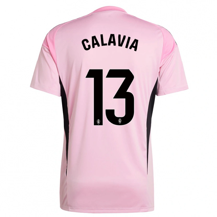 Danxen Donna Carlos Calavia #13 Maglia Gara Portiere Rosa Chiaro Nero 2025/26 Maglietta