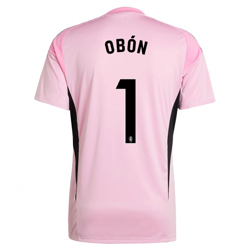 Danxen Donna Manuel Obón #1 Maglia Gara Portiere Rosa Chiaro Nero 2025/26 Maglietta