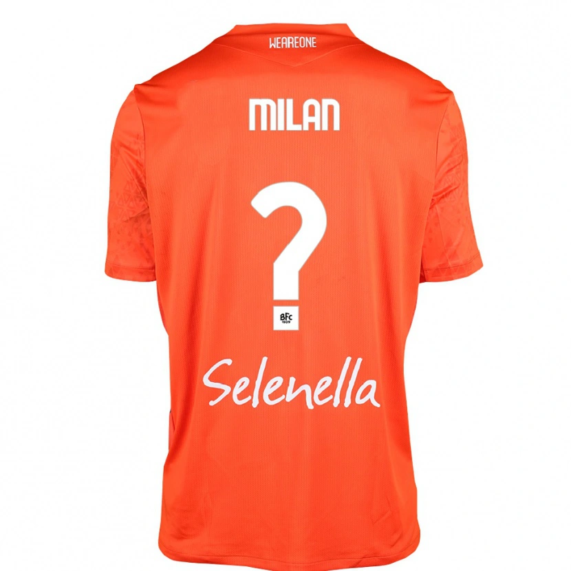 Danxen Donna Riccardo Milan #0 Maglia Gara Portiere Arancione Nero Bianco 2025/26 Maglietta