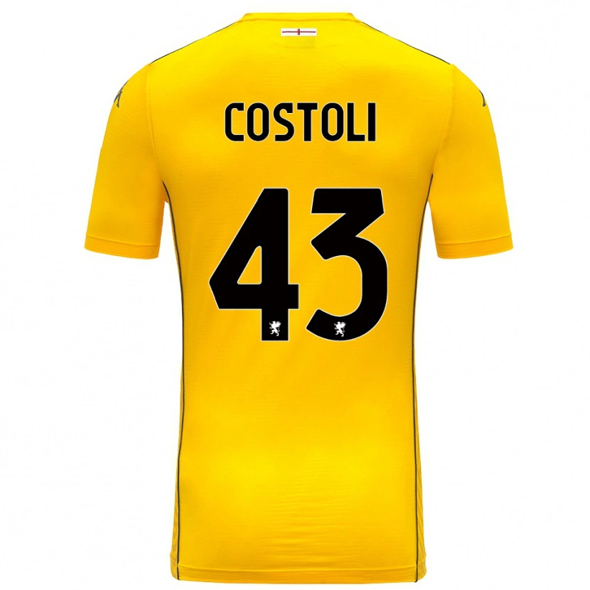 Danxen Donna Lorenzo Costoli #43 Maglia Gara Portiere Giallo Scuro Nero 2025/26 Maglietta