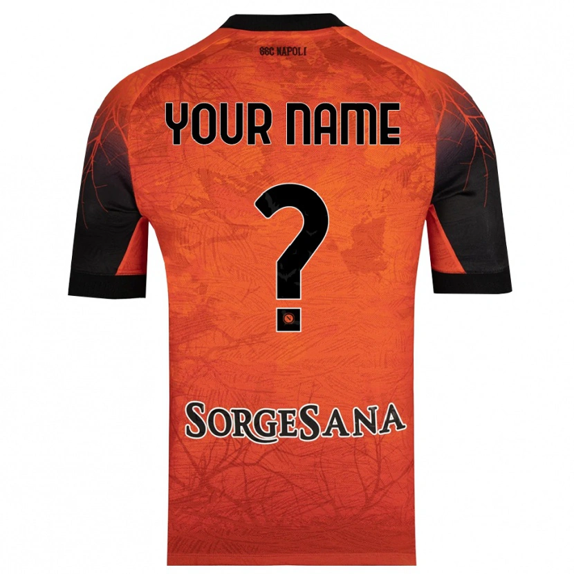 Danxen Donna SSC Napoli Maglia Gara Portiere Arancione Rosso Nero 2025/26 Maglietta
