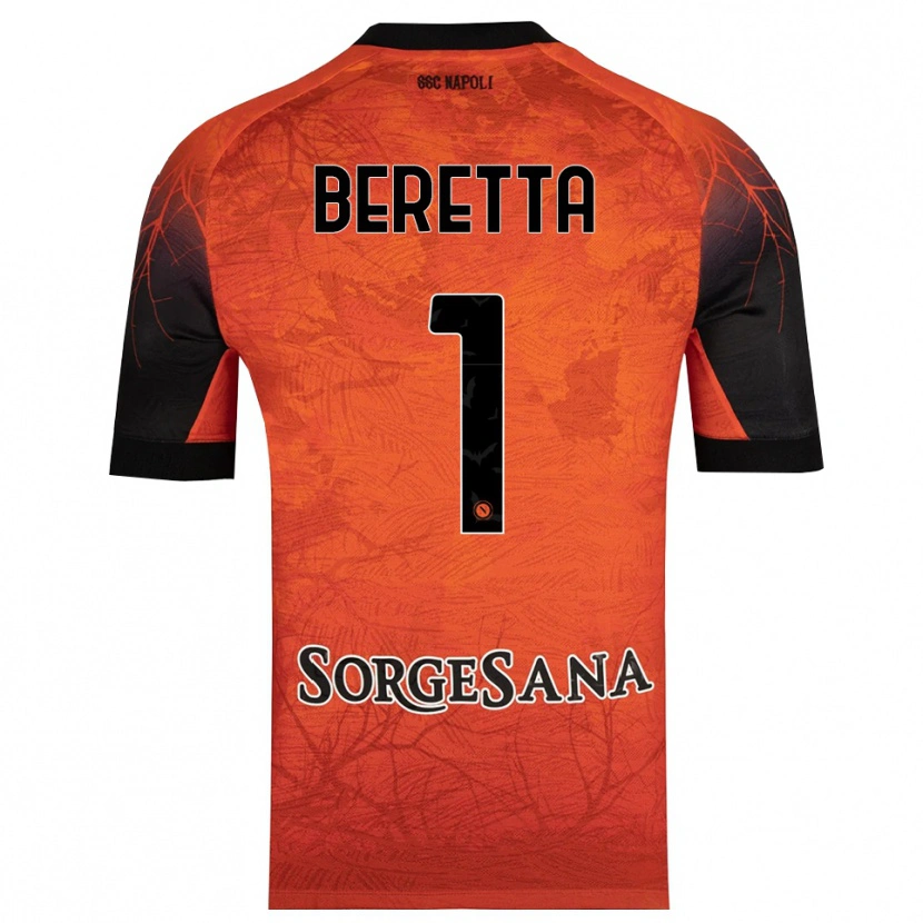 Danxen Donna Beatrice Beretta #1 Maglia Gara Portiere Arancione Rosso Nero 2025/26 Maglietta