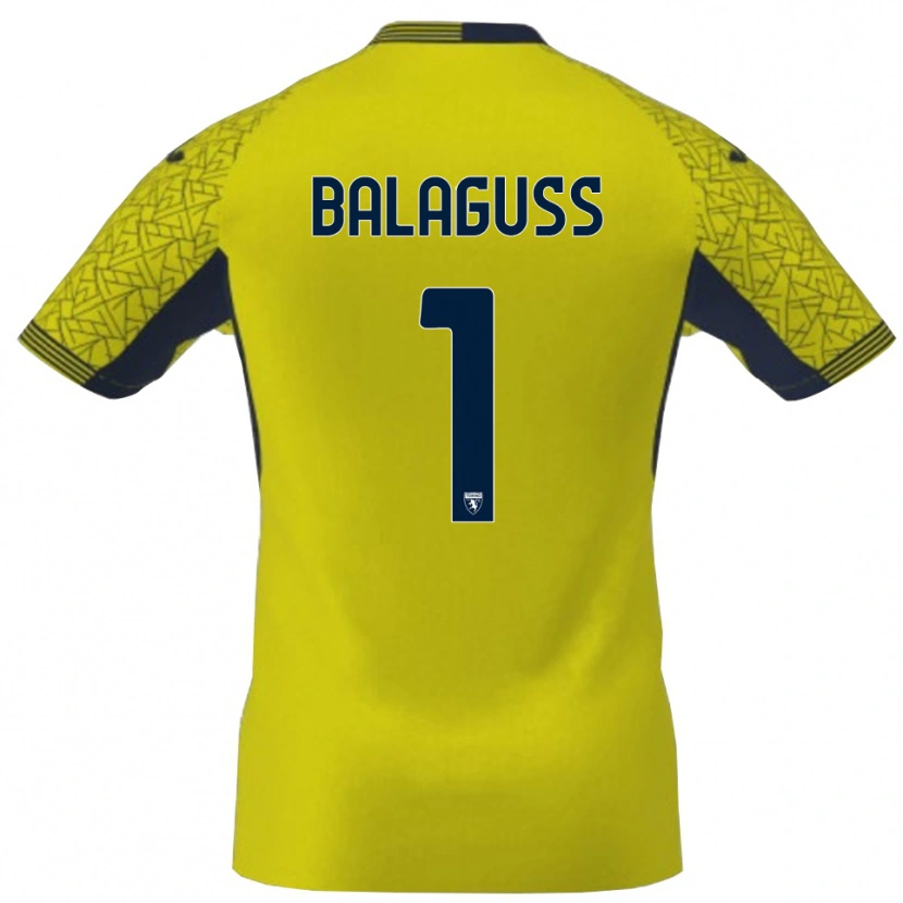 Danxen Donna Nils Balaguss #1 Maglia Gara Portiere Giallo Nero 2025/26 Maglietta