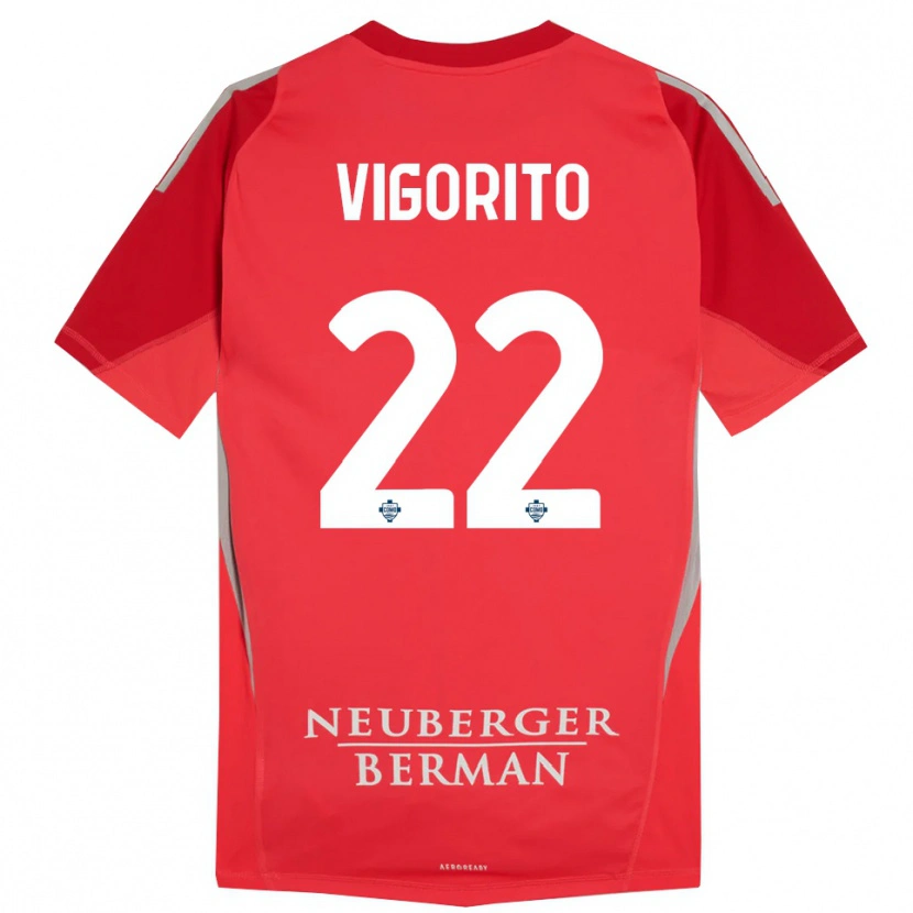 Danxen Donna Mauro Vigorito #22 Maglia Gara Portiere Grigio Rosso 2025/26 Maglietta
