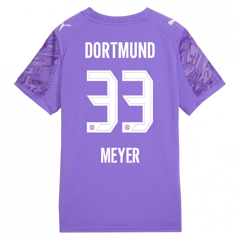 Danxen Donna Alexander Meyer #33 Maglia Gara Portiere Lilla Bianco 2025/26 Maglietta