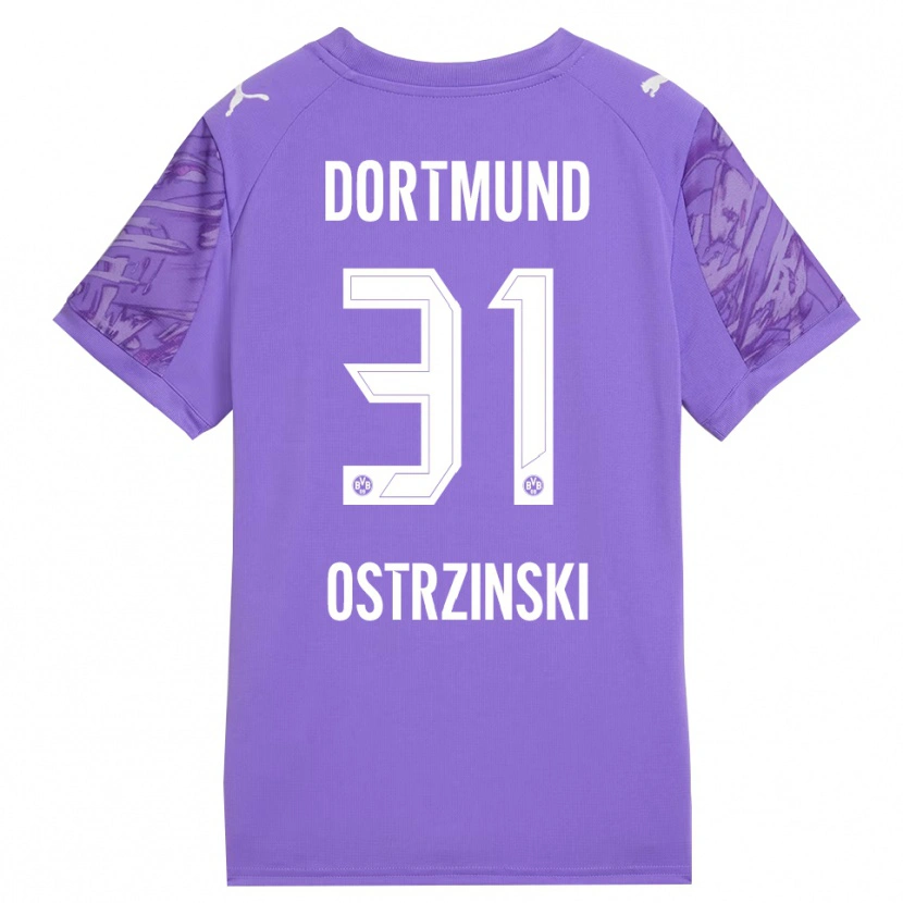 Danxen Donna Silas Ostrzinski #31 Maglia Gara Portiere Lilla Bianco 2025/26 Maglietta