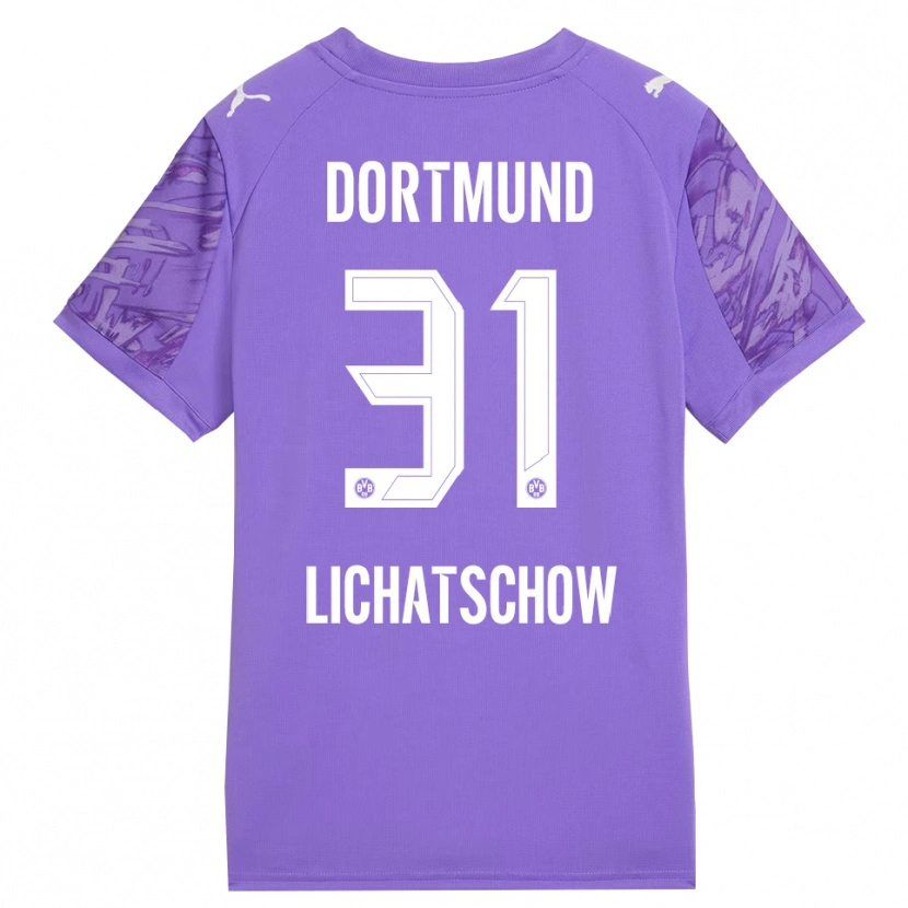 Danxen Donna Deniese Lichatschow #31 Maglia Gara Portiere Lilla Bianco 2025/26 Maglietta