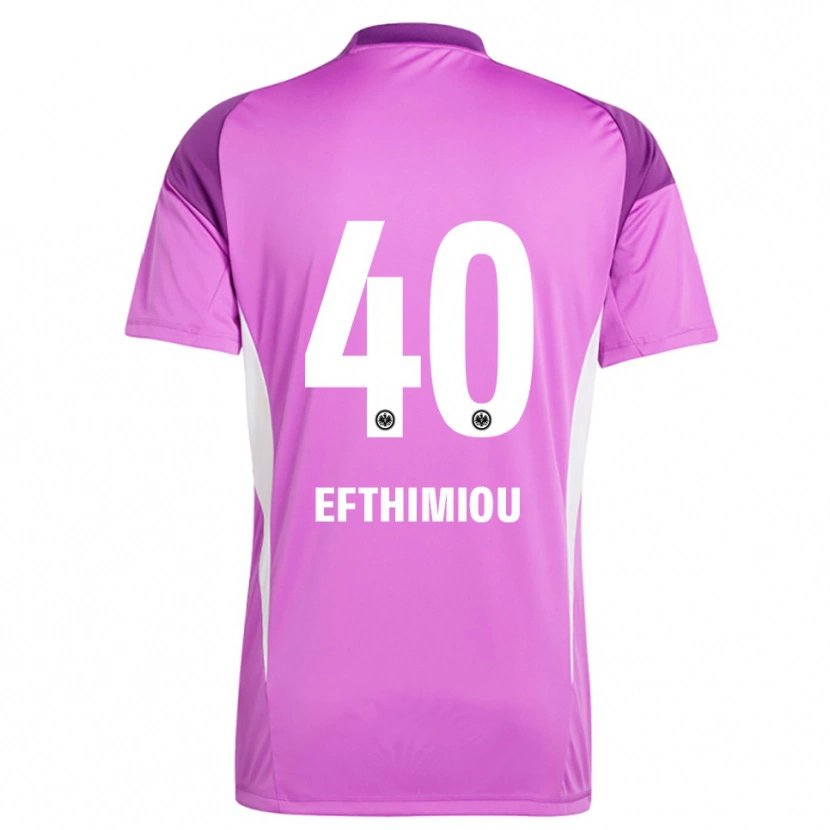 Danxen Donna Sissis Efthimiou #40 Maglia Gara Portiere Lilla Bianco 2025/26 Maglietta
