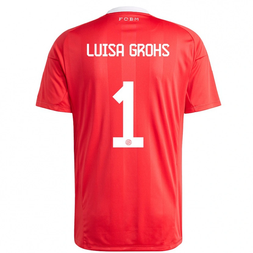 Danxen Donna Maria Luisa Grohs #1 Maglia Gara Portiere Rosso Bianco 2025/26 Maglietta