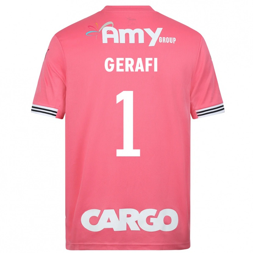 Danxen Donna Yoav Gerafi #1 Maglia Gara Portiere Bianco Rosa 2025/26 Maglietta