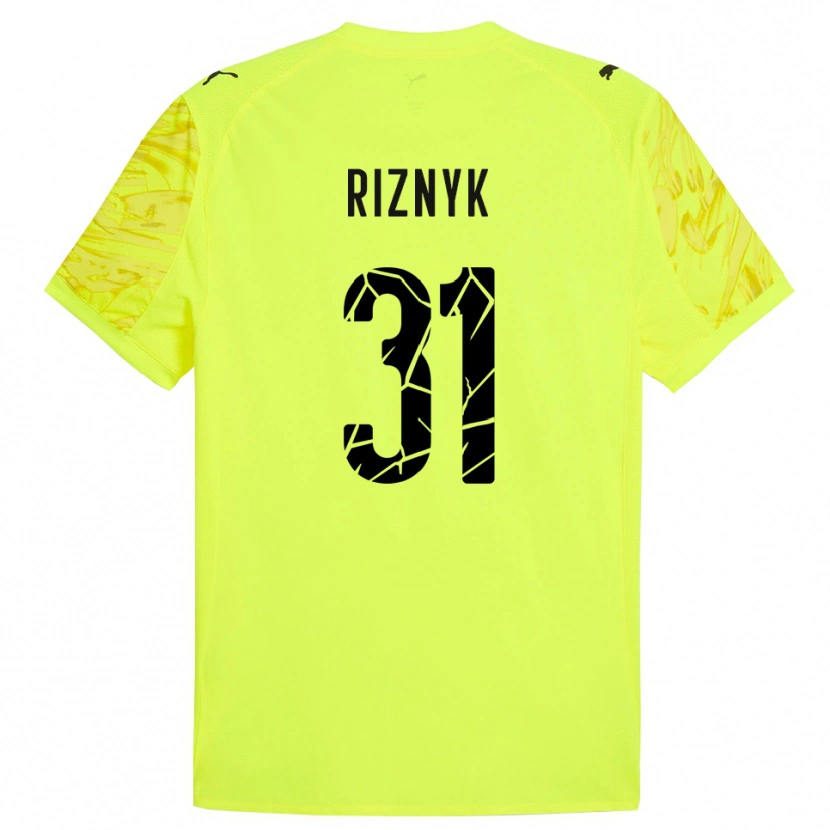 Danxen Donna Dmytro Riznyk #31 Maglia Gara Portiere Verde Giallo 2025/26 Maglietta