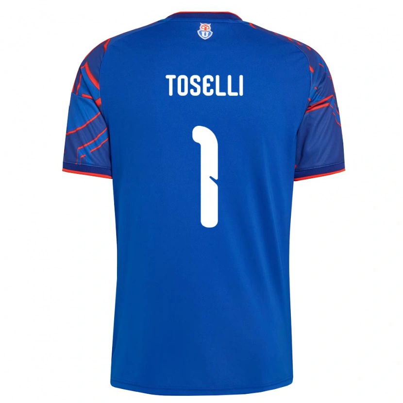 Danxen Bambino Maglia Cristopher Toselli #1 Blu Reale Rosso Kit Gara Home 2026/27 Maglietta