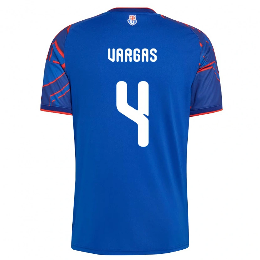 Danxen Bambino Maglia Diego Vargas #4 Blu Reale Rosso Kit Gara Home 2026/27 Maglietta