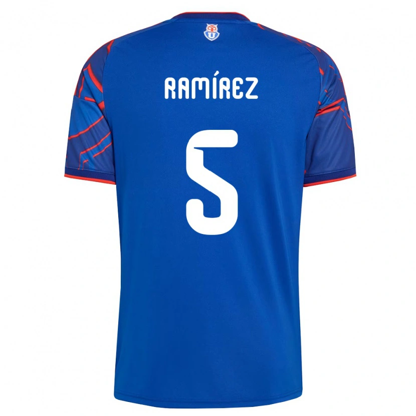 Danxen Bambino Maglia Nicolás Ramírez #5 Blu Reale Rosso Kit Gara Home 2026/27 Maglietta