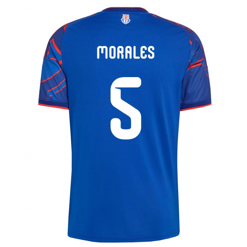Danxen Bambino Maglia Mariana Morales #5 Blu Reale Rosso Kit Gara Home 2026/27 Maglietta
