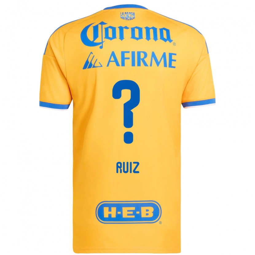 Danxen Bambino Maglia Luis Ruiz #0 Giallo Blu Kit Gara Home 2026/27 Maglietta