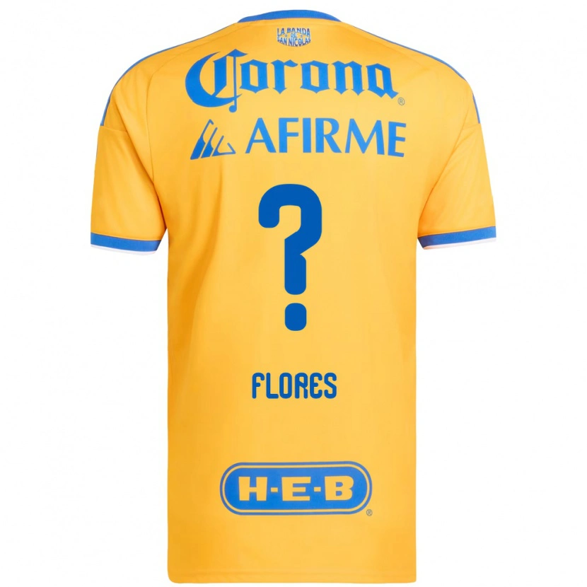 Danxen Bambino Maglia Hernán Flores #0 Giallo Blu Kit Gara Home 2026/27 Maglietta
