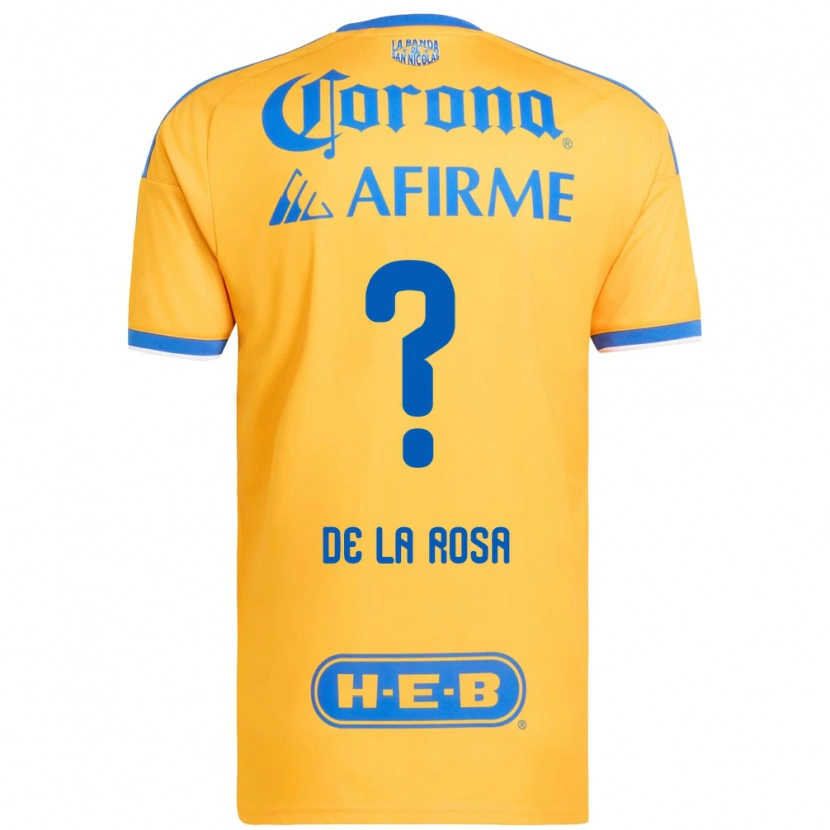Danxen Bambino Maglia Luis De La Rosa #0 Giallo Blu Kit Gara Home 2026/27 Maglietta