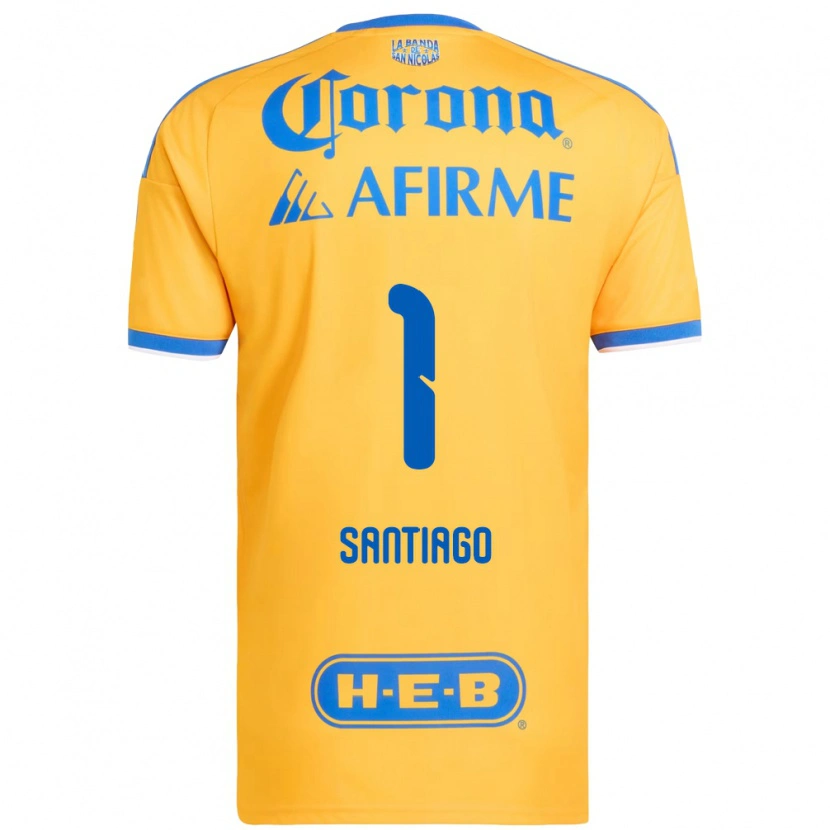 Danxen Bambino Maglia Cecilia Santiago #1 Giallo Blu Kit Gara Home 2026/27 Maglietta