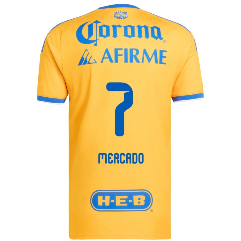 Danxen Bambino Maglia Liliana Mercado #7 Giallo Blu Kit Gara Home 2026/27 Maglietta