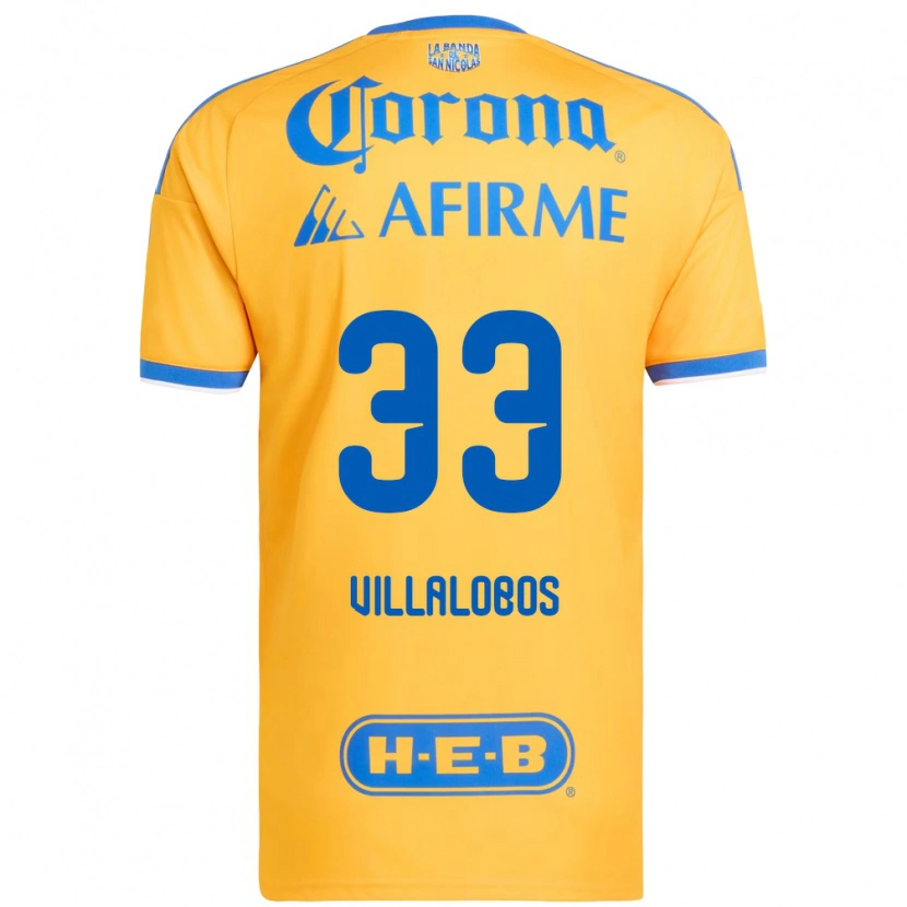 Danxen Bambino Maglia Vania Villalobos #33 Giallo Blu Kit Gara Home 2026/27 Maglietta