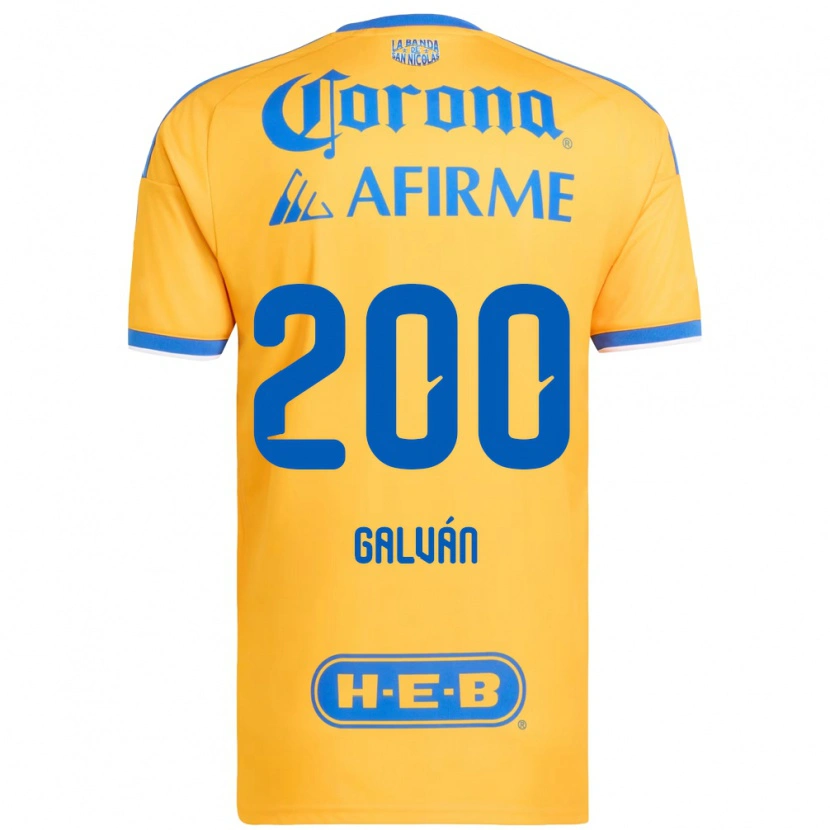 Danxen Bambino Maglia Isaias Galván #200 Giallo Blu Kit Gara Home 2026/27 Maglietta