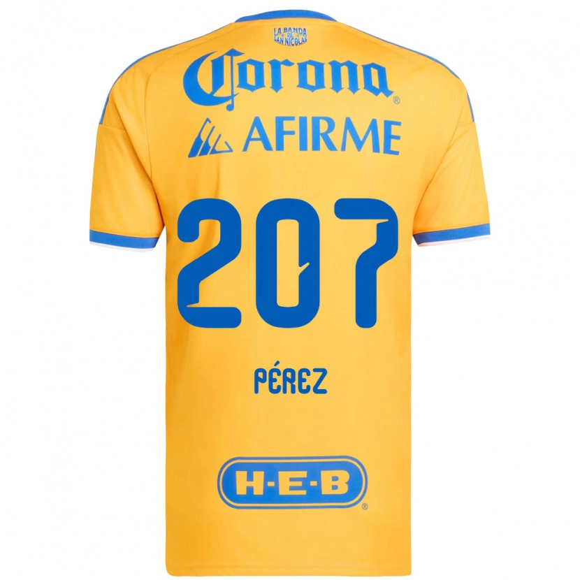 Danxen Bambino Maglia Samuel Pérez #207 Giallo Blu Kit Gara Home 2026/27 Maglietta