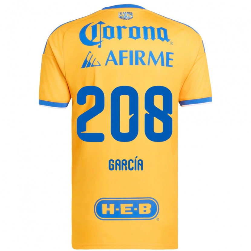 Danxen Bambino Maglia Ángel García #208 Giallo Blu Kit Gara Home 2026/27 Maglietta