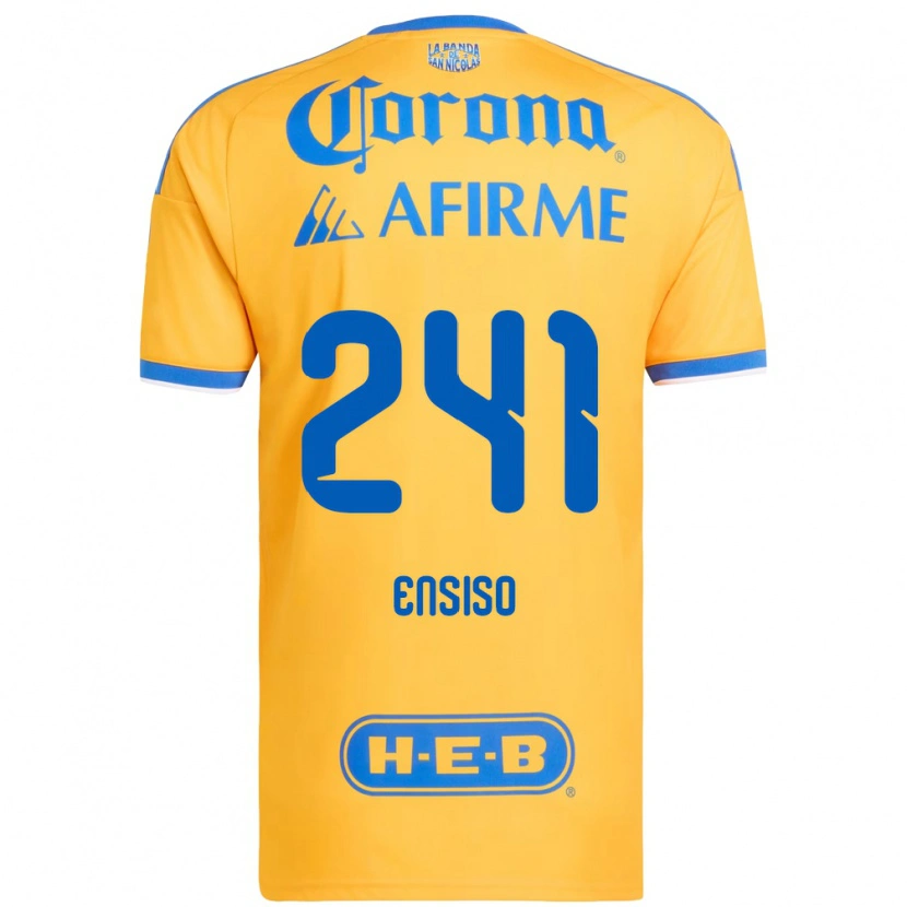 Danxen Bambino Maglia Eduardo Ensiso #241 Giallo Blu Kit Gara Home 2026/27 Maglietta