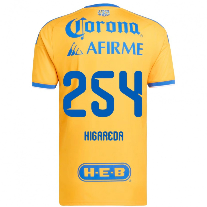 Danxen Bambino Maglia Dorian Higareda #254 Giallo Blu Kit Gara Home 2026/27 Maglietta