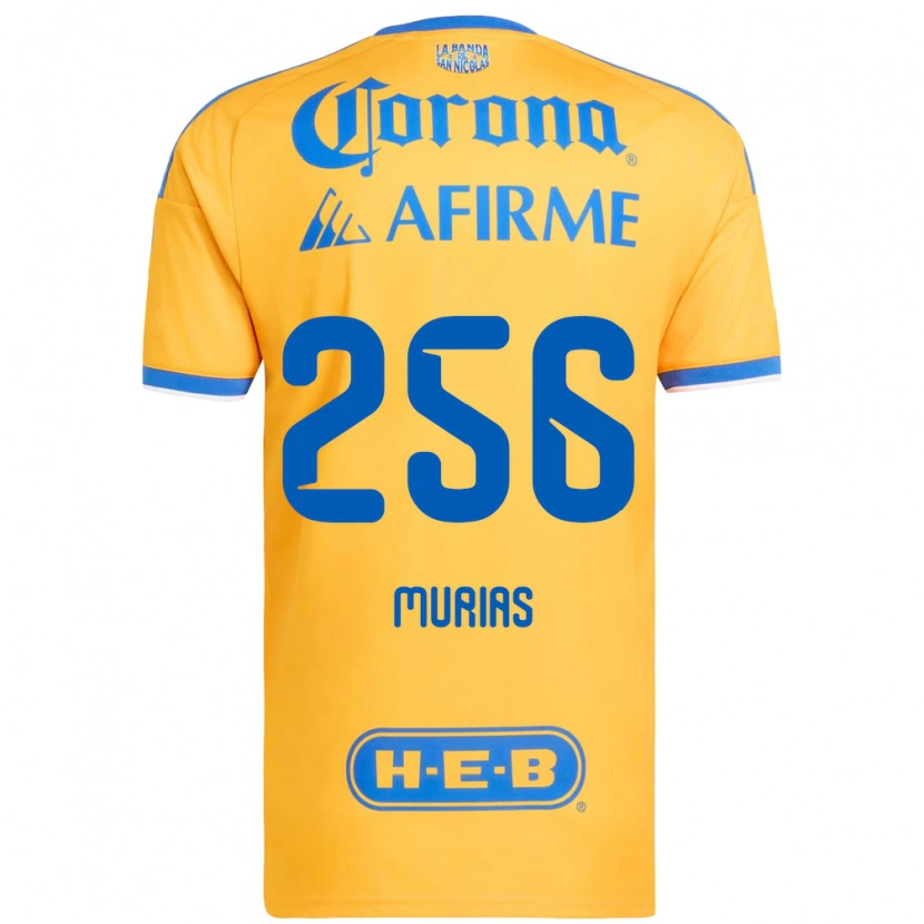 Danxen Bambino Maglia Mauricio Murias #256 Giallo Blu Kit Gara Home 2026/27 Maglietta