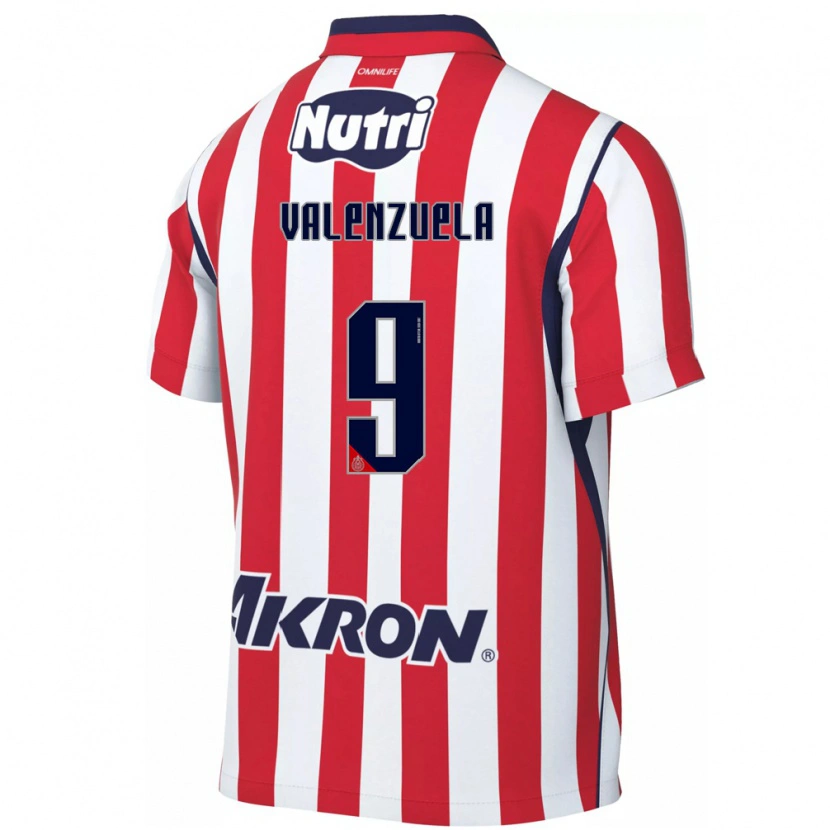 Danxen Bambino Maglia Gabriela Valenzuela #9 Rosso Bianco Kit Gara Home 2026/27 Maglietta