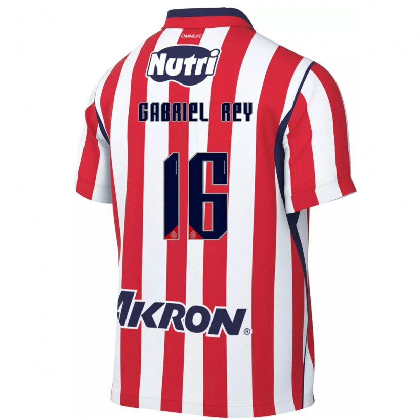 Danxen Bambino Maglia Luis Gabriel Rey #16 Rosso Bianco Kit Gara Home 2026/27 Maglietta
