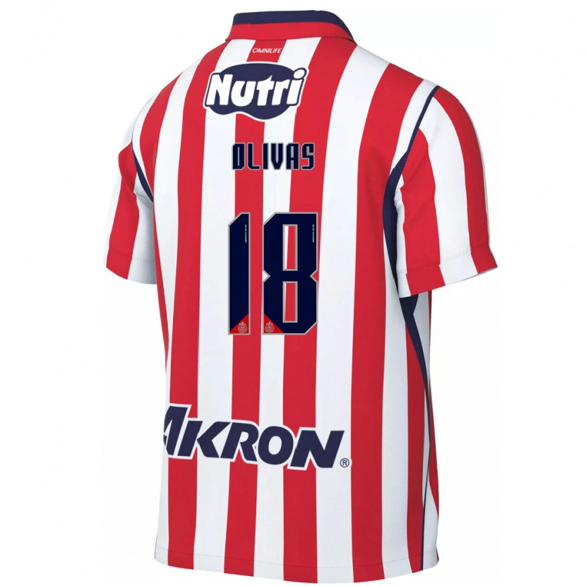 Danxen Bambino Maglia Luis Olivas #18 Rosso Bianco Kit Gara Home 2026/27 Maglietta