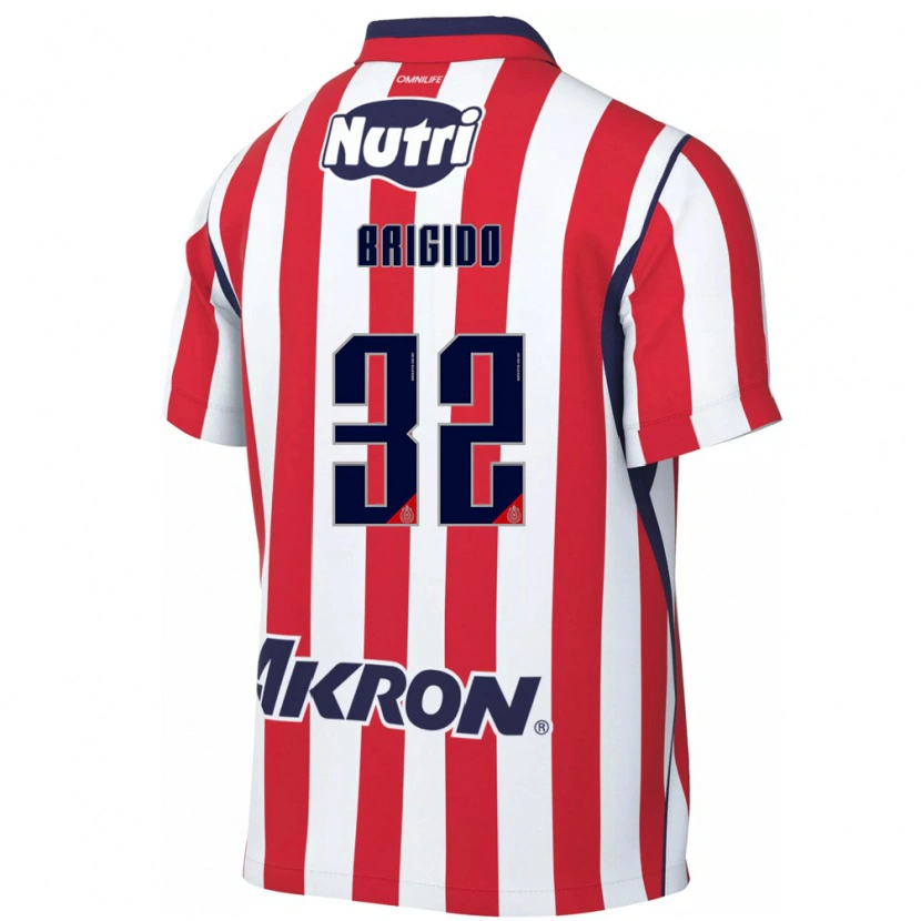 Danxen Bambino Maglia Jesús Brígido #32 Rosso Bianco Kit Gara Home 2026/27 Maglietta