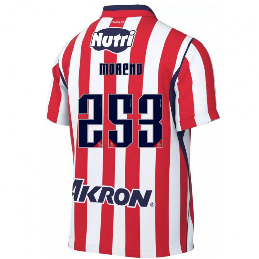 Danxen Bambino Maglia Leonel Moreno #253 Rosso Bianco Kit Gara Home 2026/27 Maglietta