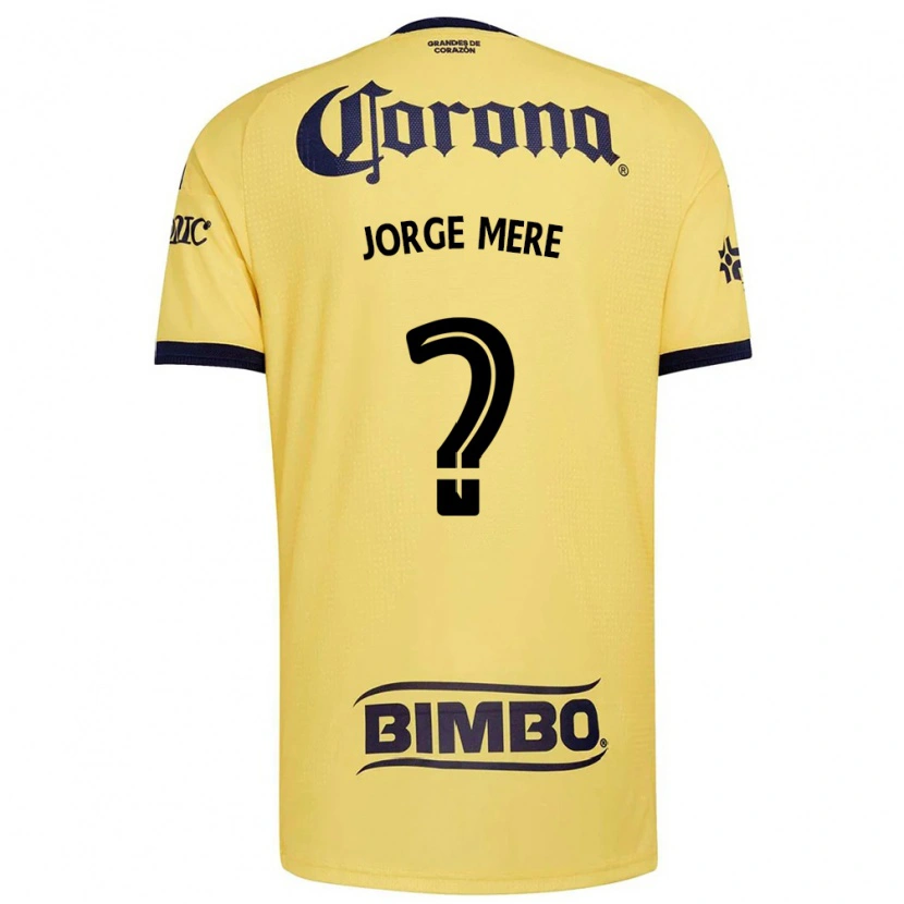 Danxen Bambino Maglia Jorge Meré #0 Giallo Rosso Nero Kit Gara Home 2026/27 Maglietta
