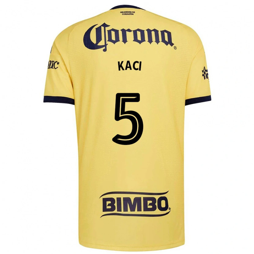 Danxen Bambino Maglia Aurelie Kaci #5 Giallo Rosso Nero Kit Gara Home 2026/27 Maglietta