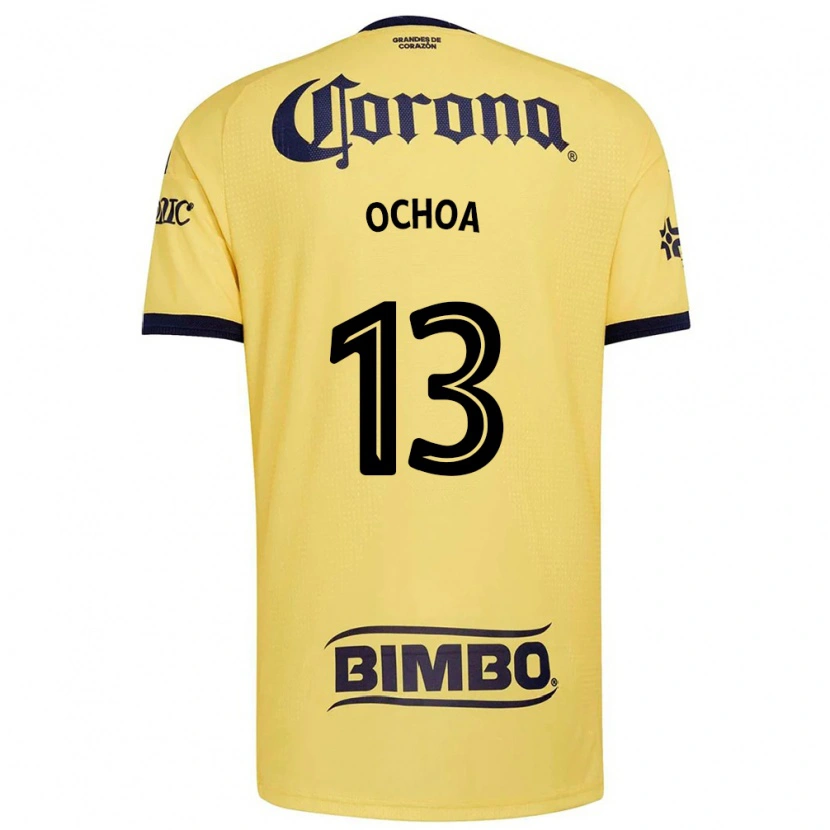 Danxen Bambino Maglia Guillermo Ochoa #13 Giallo Rosso Nero Kit Gara Home 2026/27 Maglietta
