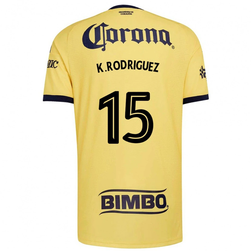 Danxen Bambino Maglia Kimberly Rodriguez #15 Giallo Rosso Nero Kit Gara Home 2026/27 Maglietta