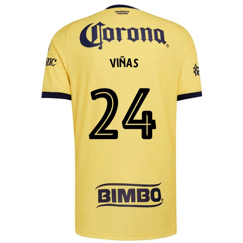 Danxen Bambino Maglia Federico Viñas #24 Giallo Rosso Nero Kit Gara Home 2026/27 Maglietta