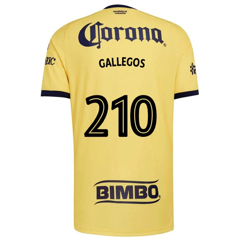Danxen Bambino Maglia José Gallegos #210 Giallo Rosso Nero Kit Gara Home 2026/27 Maglietta