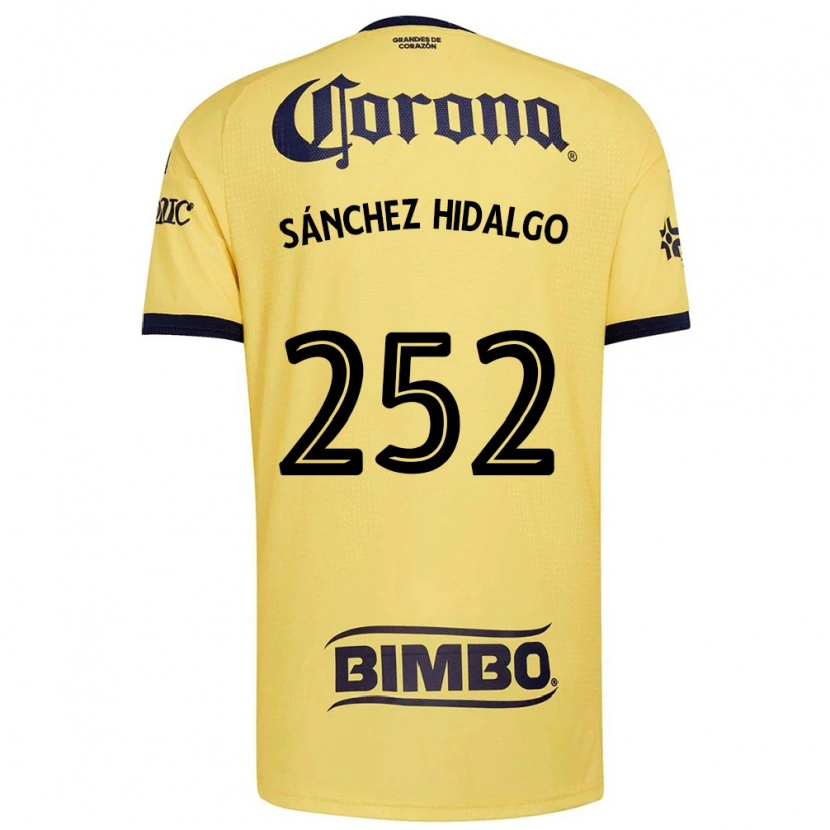 Danxen Bambino Maglia Horacio Sánchez Hidalgo #252 Giallo Rosso Nero Kit Gara Home 2026/27 Maglietta