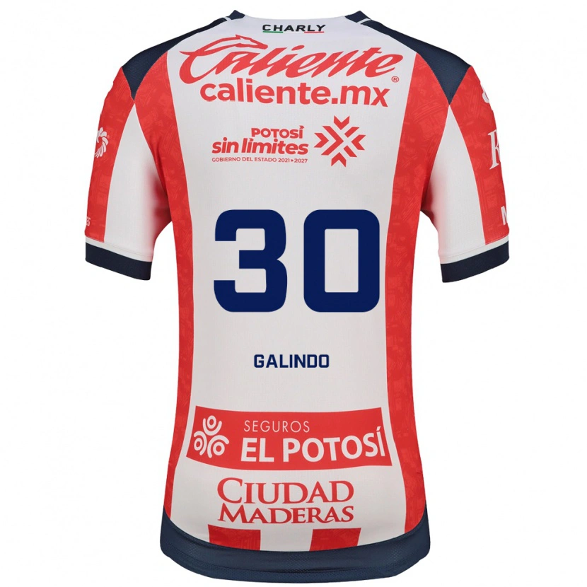 Danxen Bambino Maglia Benjamín Galindo #30 Rosso Bianco Nero Kit Gara Home 2026/27 Maglietta
